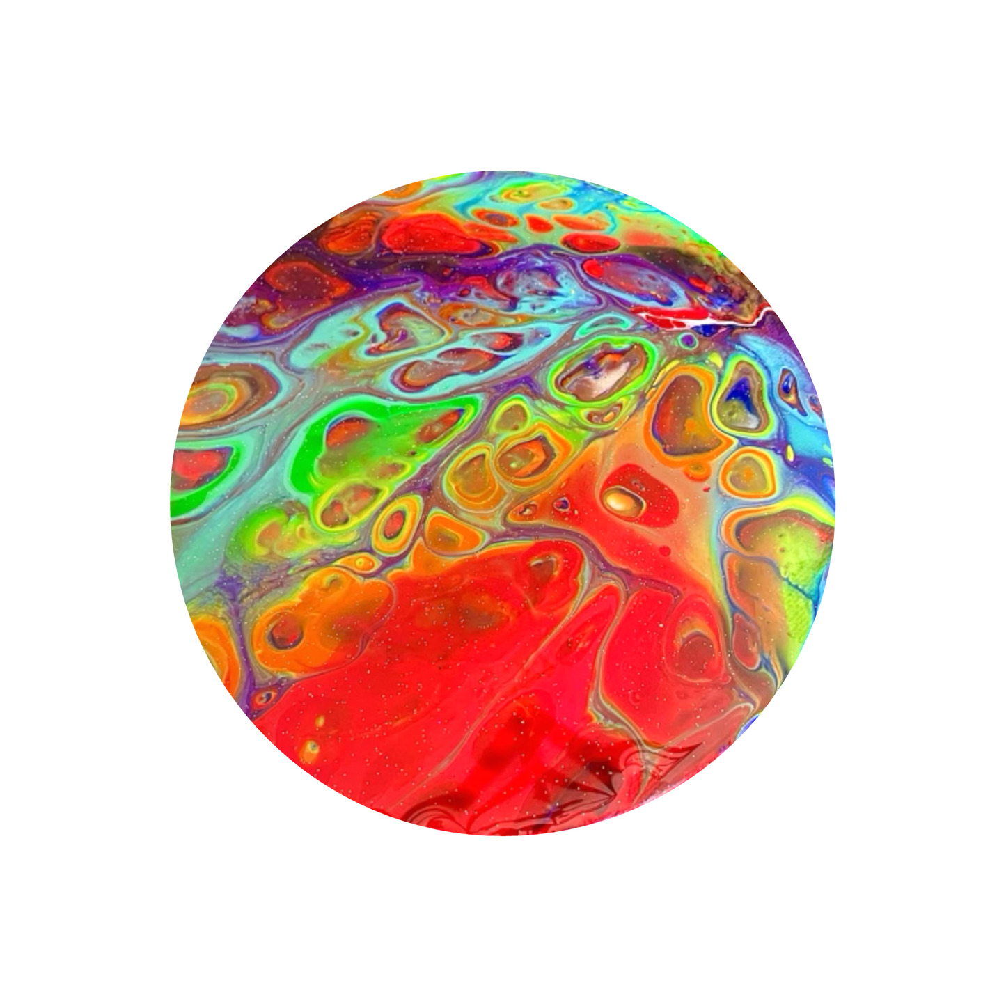 “222” — 8x8 Original Fluid Abstract Painting