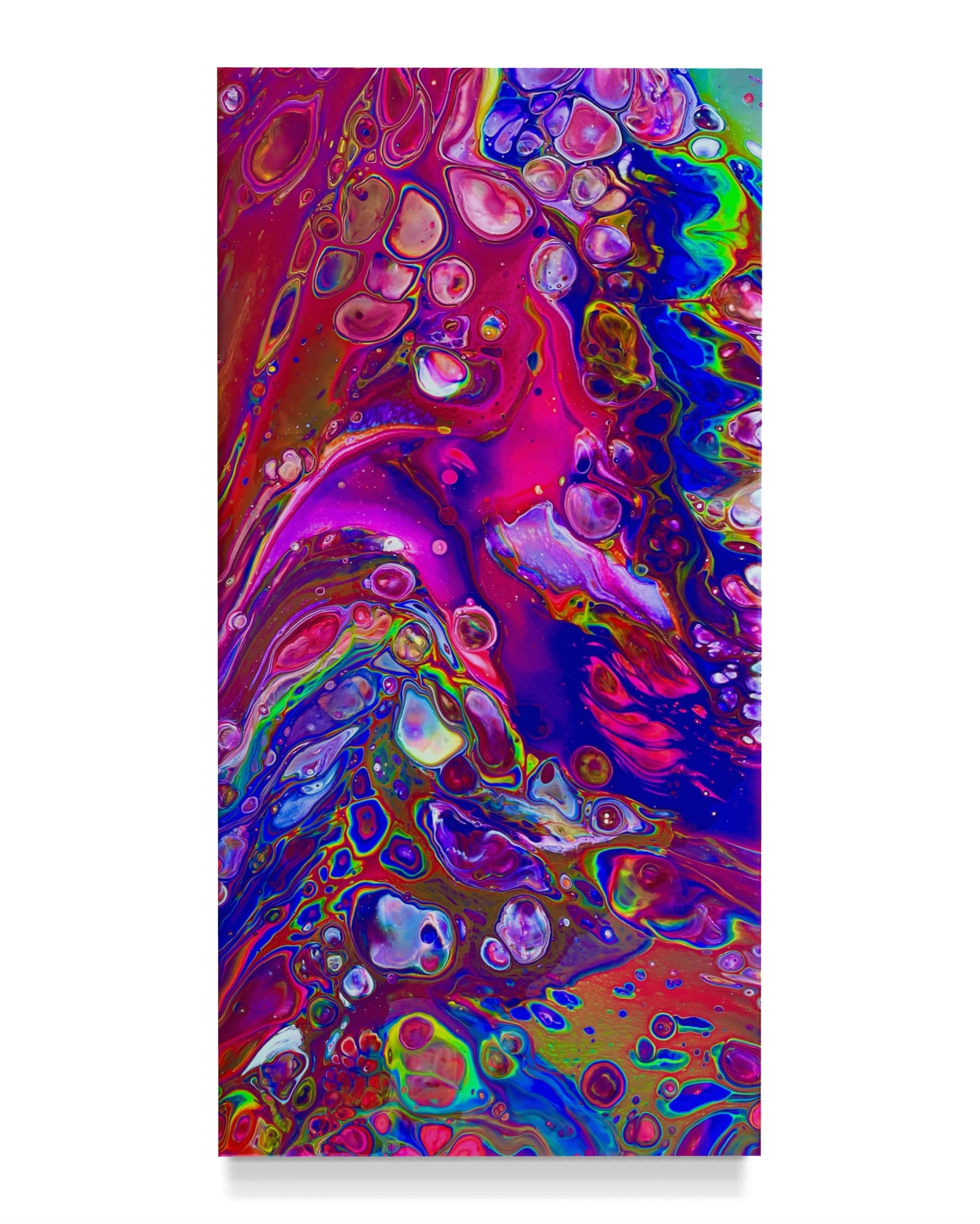 “PEGASUS” — 12x24 Original Fluid Abstract Painting with Resin Finish