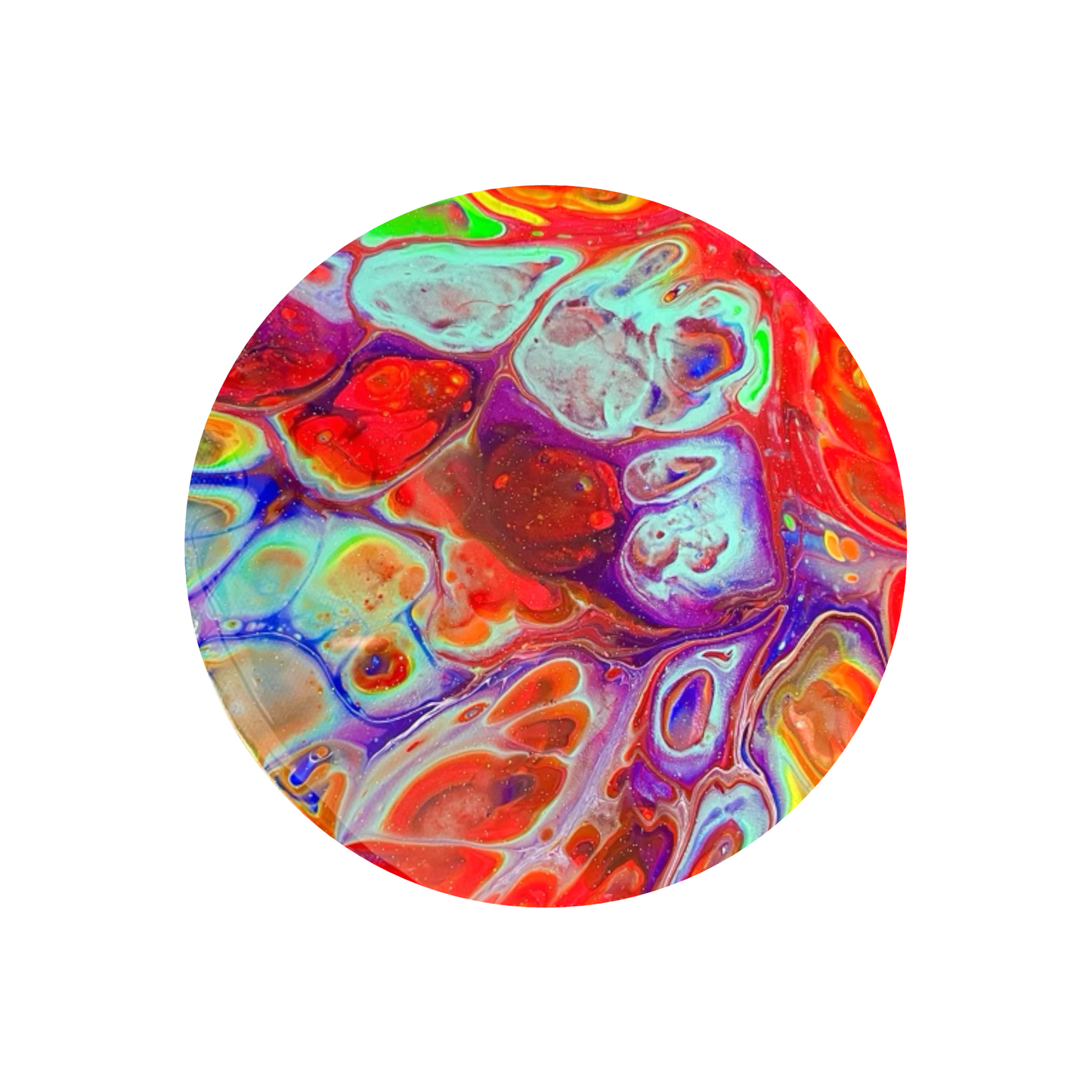 “444” — 8x8 Original Fluid Abstract Painting