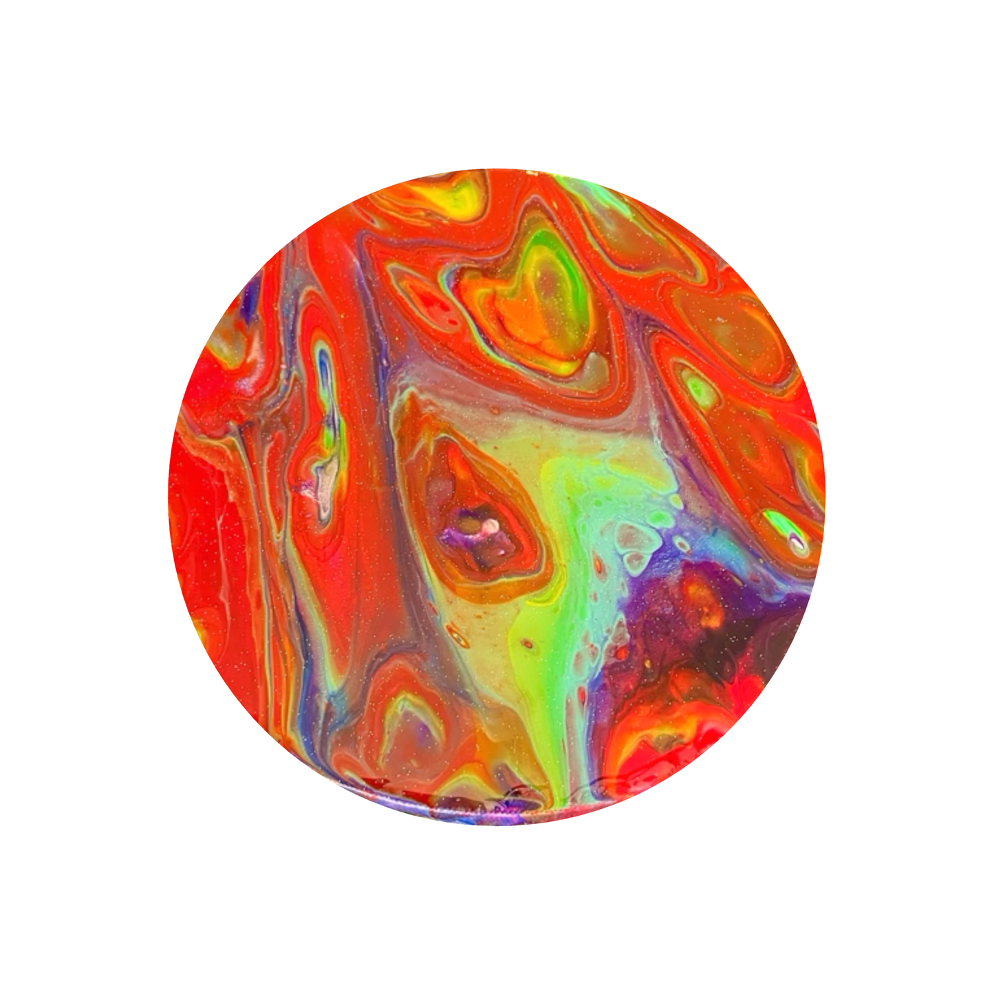 “Lion's Den” — 8x8 Original Fluid Abstract Painting
