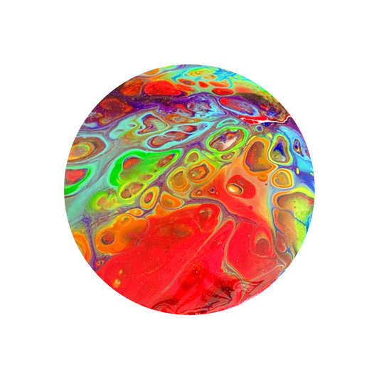 “222” — 8x8 Original Fluid Abstract Painting