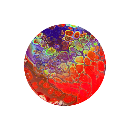 “When God Created The Stars” — 10x10 Original Fluid Abstract Painting